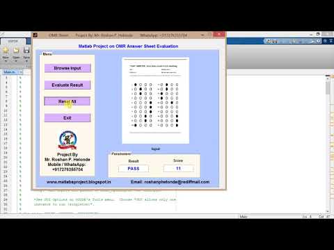 Automatic OMR Answer Sheet Evaluation using matlab