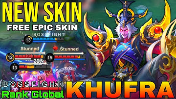 Cursed Scroll Khufra New EPIC Skin Gameplay - Top Global Khufra !B O S S F I G H T! - Mobile Legends