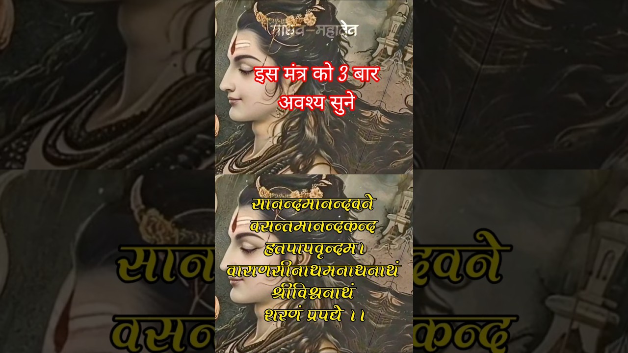 sanand Manand Vane Vasantam Kashi Vishwanath Shiv Mantra ✨🕉️ Lyrics 4k full-screen 