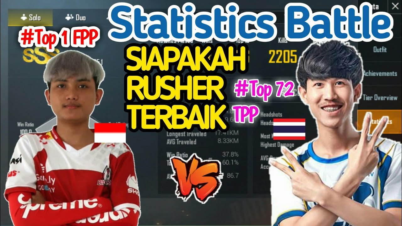 BTR RYZEN Vs MEGA RoDFIAT!! Menentukan RUSHER TERBAIK | Statistics Battle PUBG MOBILE