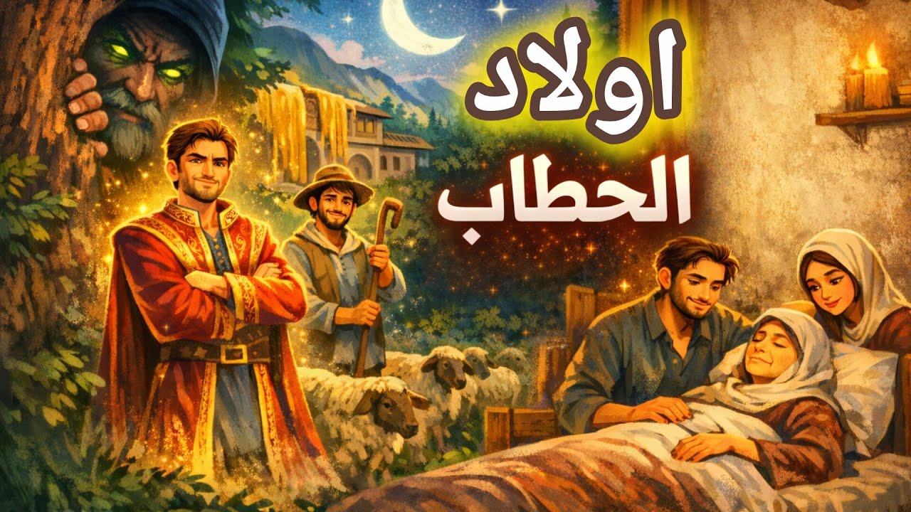 حكاية ولاد الحطاب🧔قصة قبل النوم🥱من الثرات المغربي🇲🇦 القديم 🫰🫰