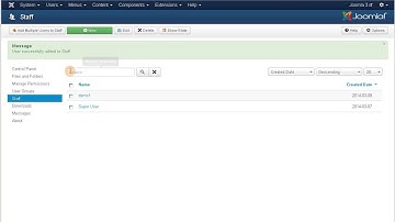 User Extranet for Joomla! 3 / Staff: Add new staff