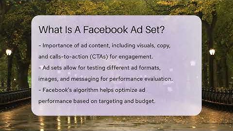 What Is A Facebook Ad Set? - Everyday-Networking
