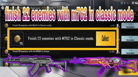 C Y B E R INDIA BGMI mission}{finish 22 enemies with m762 in classic mode