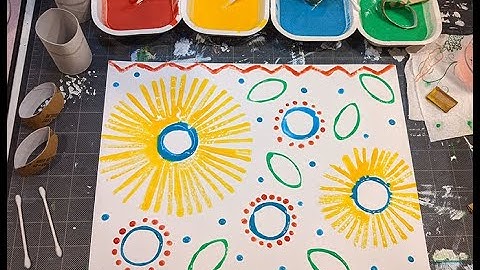 DIY Paint and Found object painting