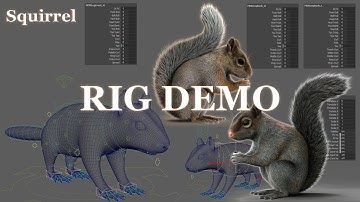 Squirrel Rig demo | Maya | CG Creature artist #stynsour