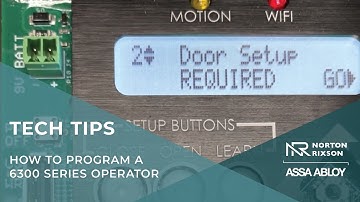 How to program a 6300 Series Operator - Technical Product Support