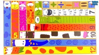 Counting 1 to 12|Learn Numbers 1-10| Learn names of Animals| Wooden Toys|Counting Numbers 123