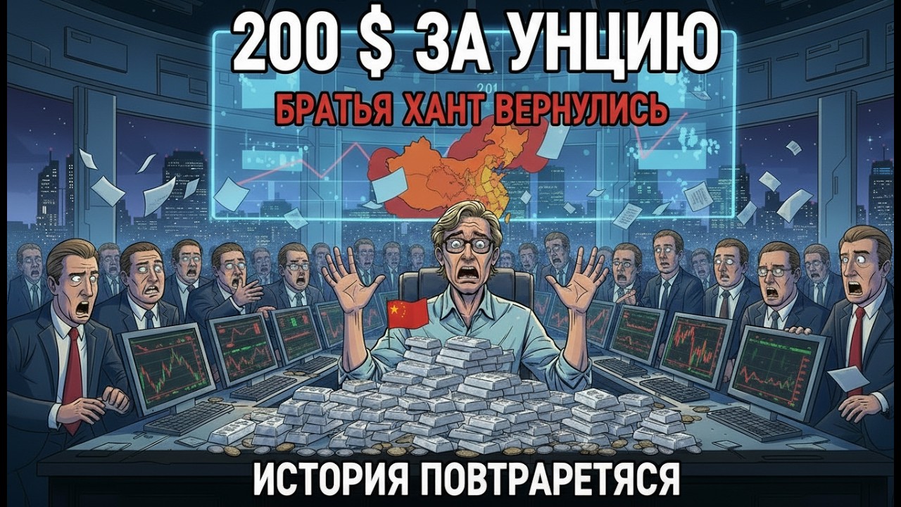 Серебро по $200 — это реально? Китай перекрыл экспорт, братья Хант вернулись
