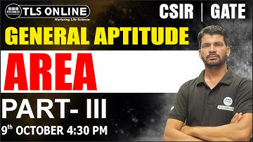GENERAL APTITUDE | CSIR | GATE | AREA | PART - III | Sanjay Singh