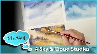 Painting Clouds and Skies in Watercolor, 4 Studies