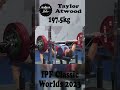 Taylor Atwood - 3rd Place 777.5kg Total - 74kg Class 2023 IPF World Classic Championship