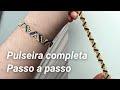 Pulseira de Macramê para iniciantes - TUTORIAL
