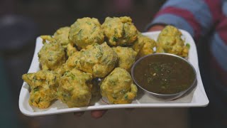 Traditional Methi Bhajia Recipe - Methi Gota - Methi Pakoda Easy Nasta Recipe - Gujarati Bhajiya