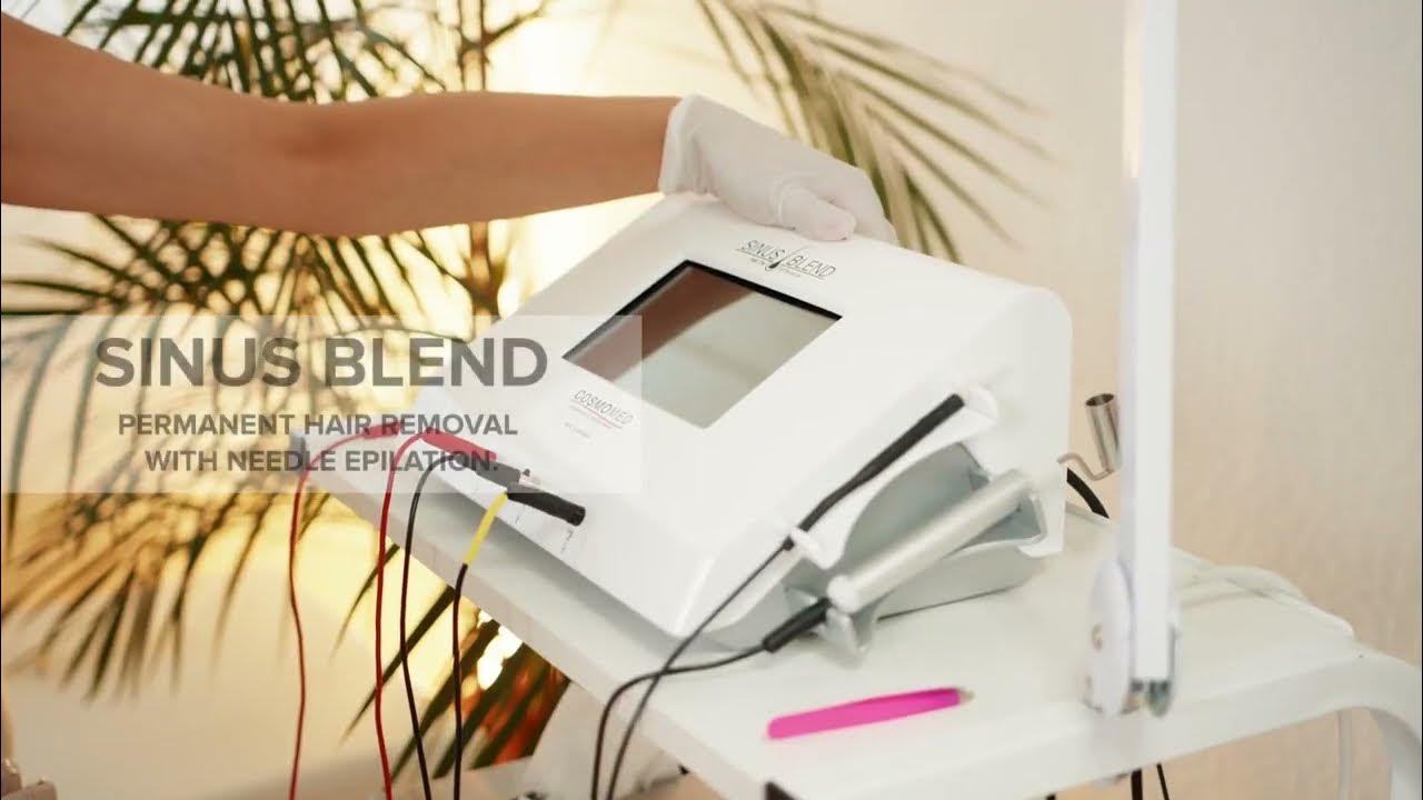 Electrolysis permanent hair removal with Sinus Blend needle epilation YouTube