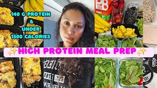 Meal Prep For Weight Loss | 3 High Protein Meals, Shake, Snack & Dessert #HighProtein #MealPrep