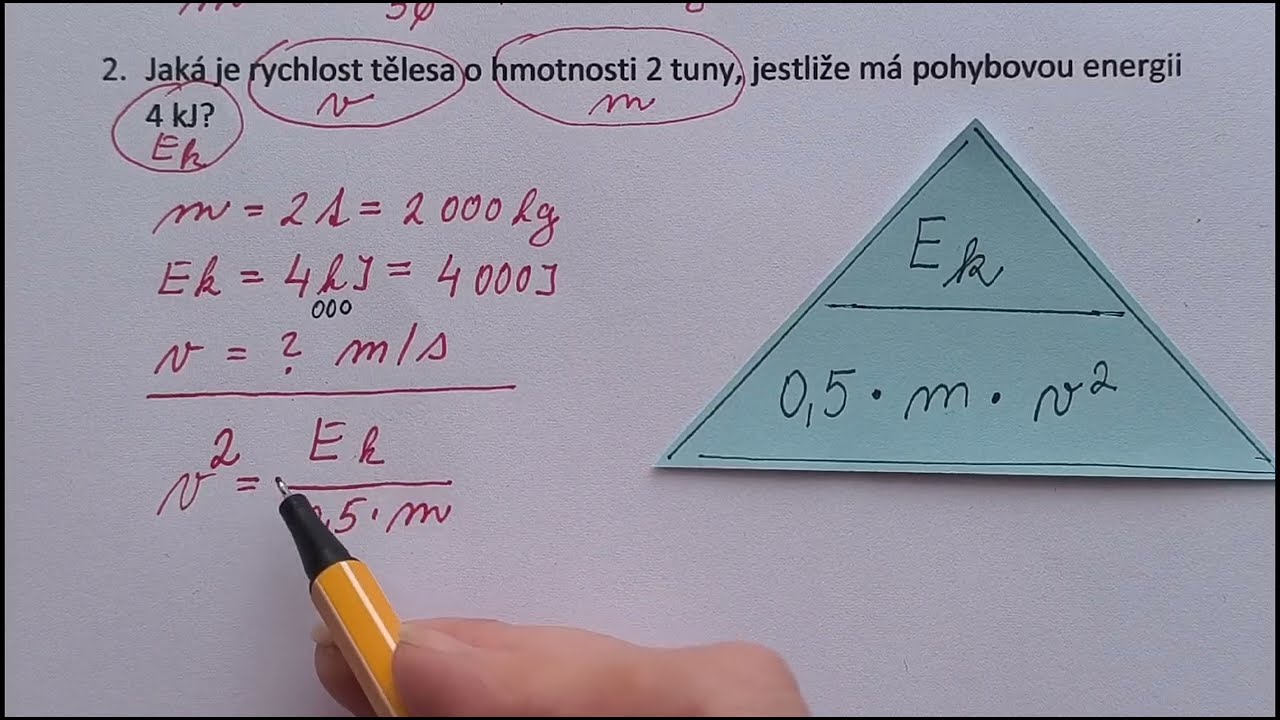 Pohybová energie 2 (kinetická energie)