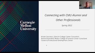 Connecting with CMU Alumni and Other Professionals