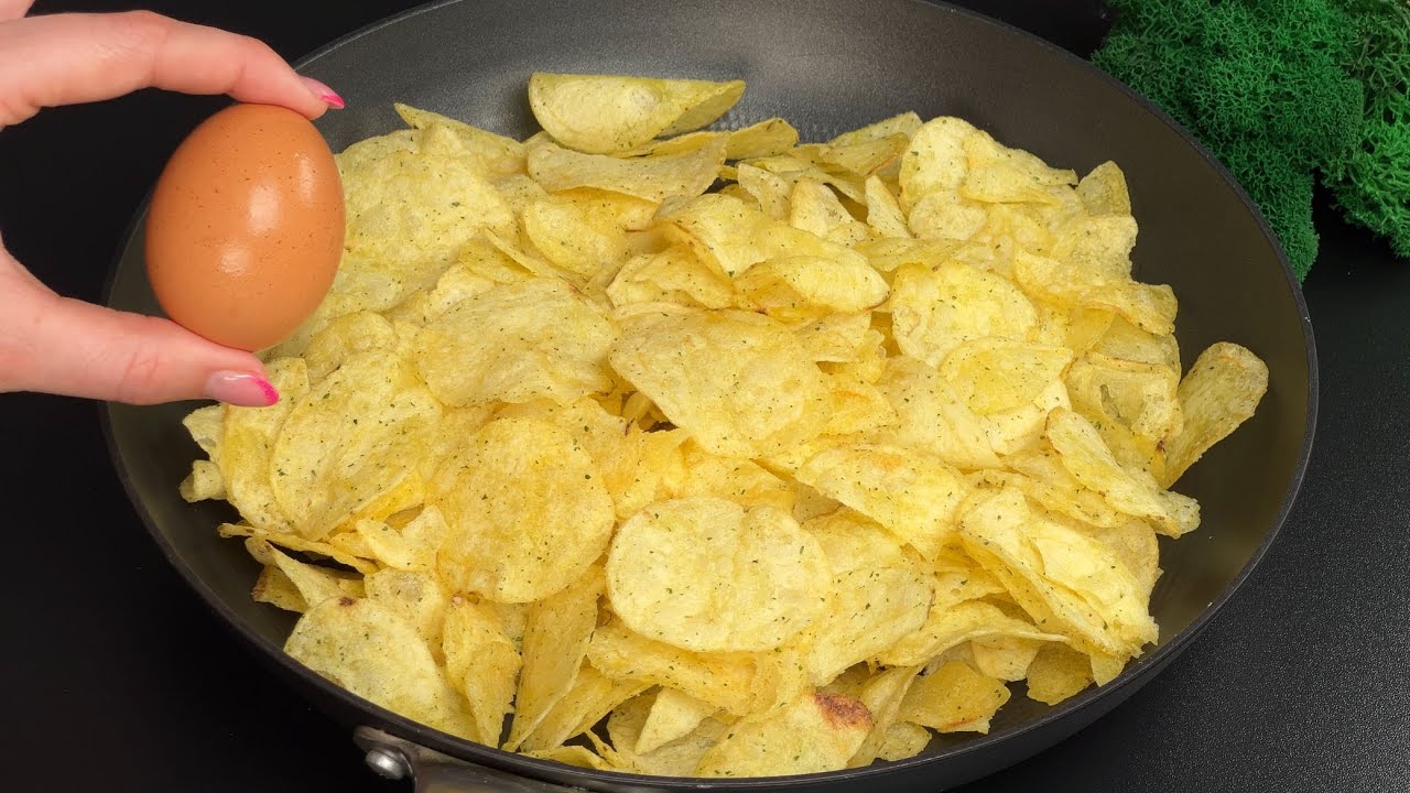 ❗Mischen Sie Eier mit Chips und Sie werden überrascht sein. Rezept in 5 Minuten.