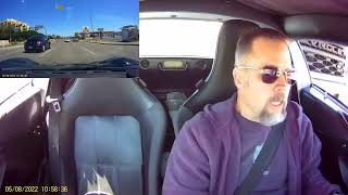 Lotus Elise gets plowed by U-Haul rental truck idiot driver