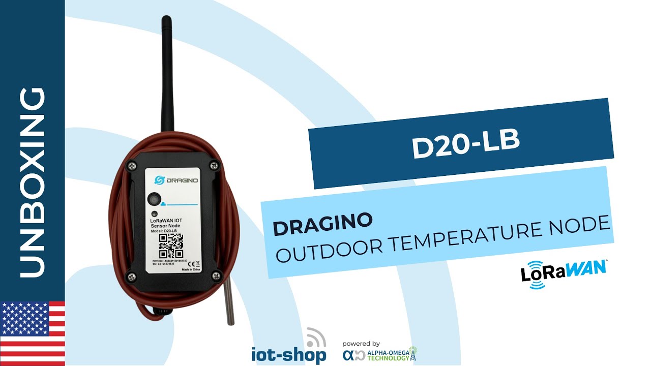 🇺🇸 Unboxing | Dragino D20-LB Temperature sensor node outside