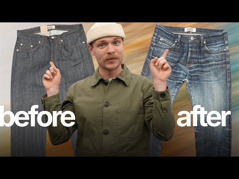 Worn Hard And Never Repaired - Stretch Selvedge Fade Review - YouTube
