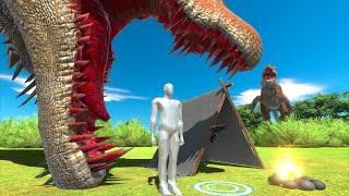 Camping Among Giant Spinosaurus  Animal Revolt Battle Simulator