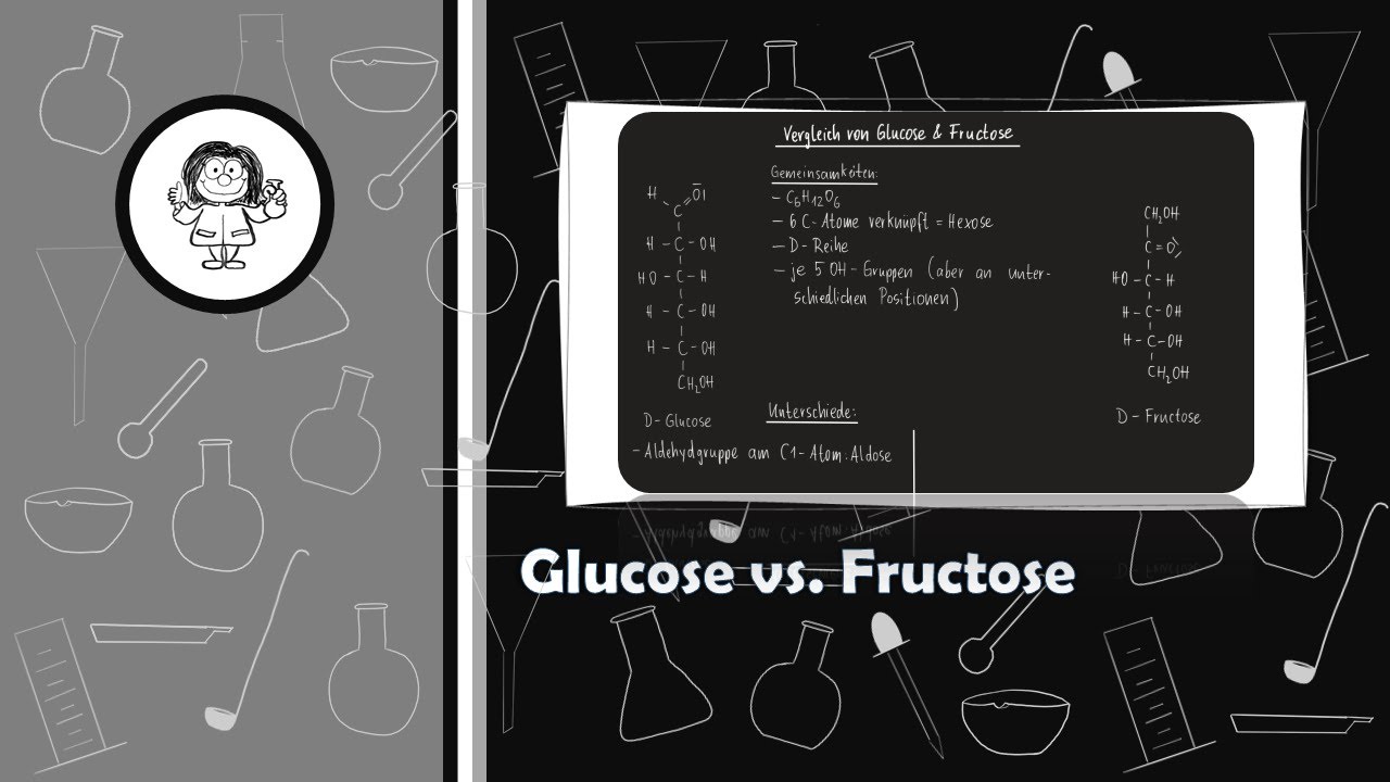 12 Glucose vs Fructose - ein Strukturvergleich - YouTube