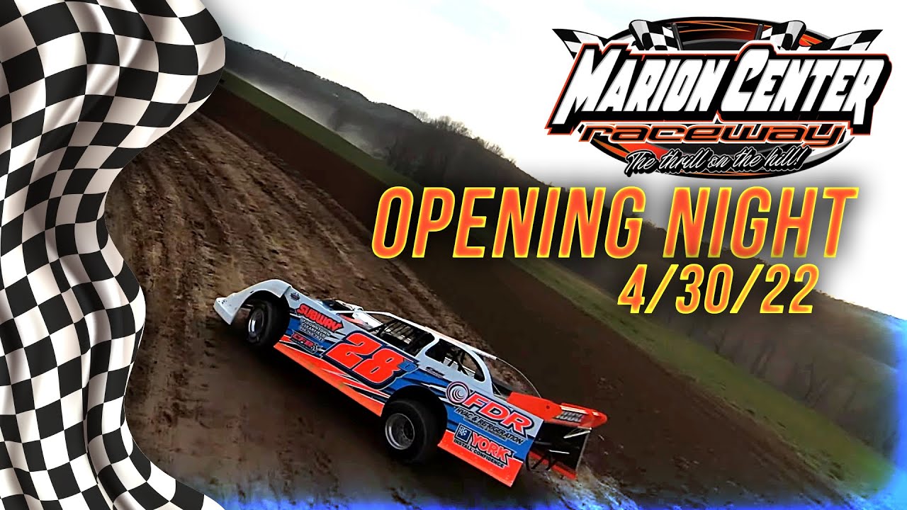 Marion Center Raceway Opening Night 4/30/22 4k Drone Video YouTube