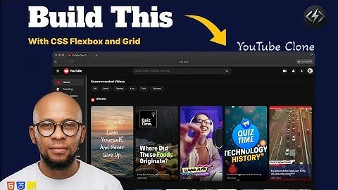 Build YouTube Clone with HTML & CSS – Part 1 (CSS Flexbox + CSS Grid Layout 2025) Frontend projects