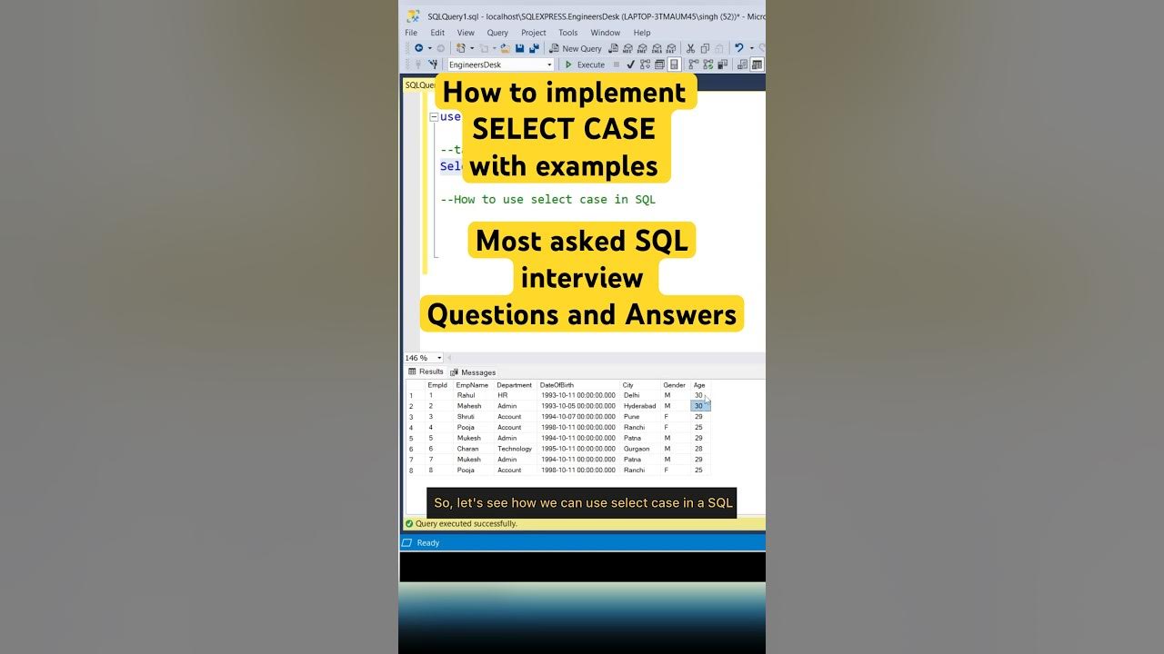 How to use select case in sql with examples coding sql sqlqueries 