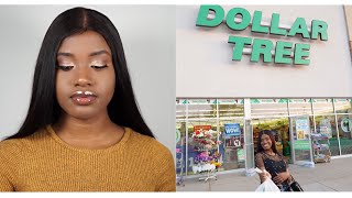 Trying dollar tree makeup for the first time.