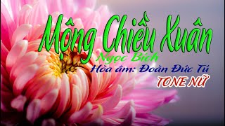 Video thumbnail of "karaoke Mộng Chiều Xuân |tone Nữ|"