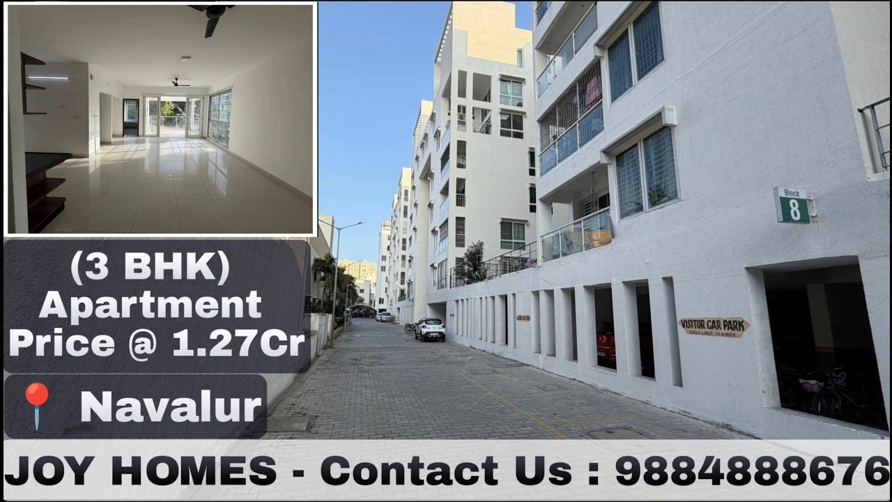 Premium 3 BHK Apartment for Sale in Navalur. | 1458 Sq Ft | Semi-Furnished Flat | @1.27 Cr