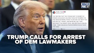 Trump Blasts Democrats Over Video on Resisting Illegal Orders