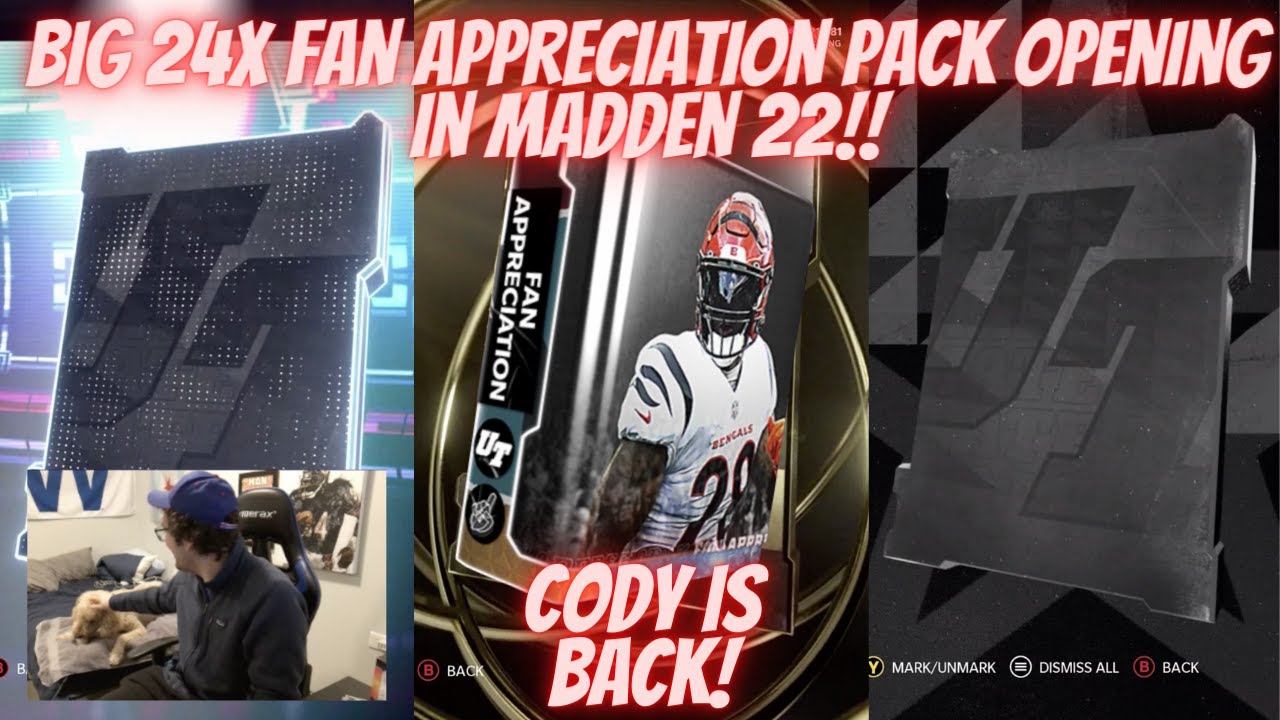 BIG 24X FAN APPRECIATION PACK OPENING IN MADDEN 22!! THE RETURN OF CODY