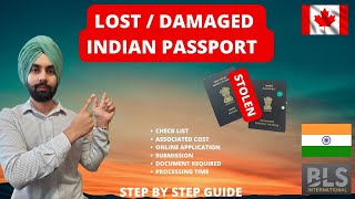 Lost or Damaged Indian Passport in Canada! What to do now? BLS International