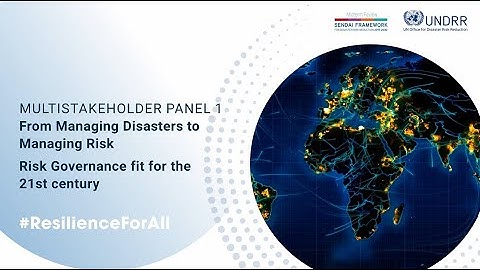 Van rampenbeheer naar risicobeheer - Risicobeheer geschikt voor de 21e eeuw: MTR Panel 1