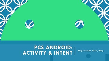 PCS Android: #2 Activity & Intent