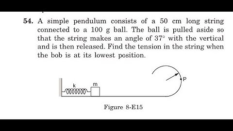 A simple pendulum consists of a long string connected to a ball. The ball is pulled aside so that th
