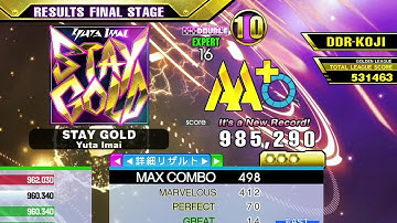 [DDR A3] STAY GOLD [Double-EXPERT] 985,290 gFC by DDR-KOJI