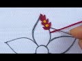 Hand Embroidery Amazing Flower Design Fusion Stitch Needle Work Flower With Easy Following Tutorial