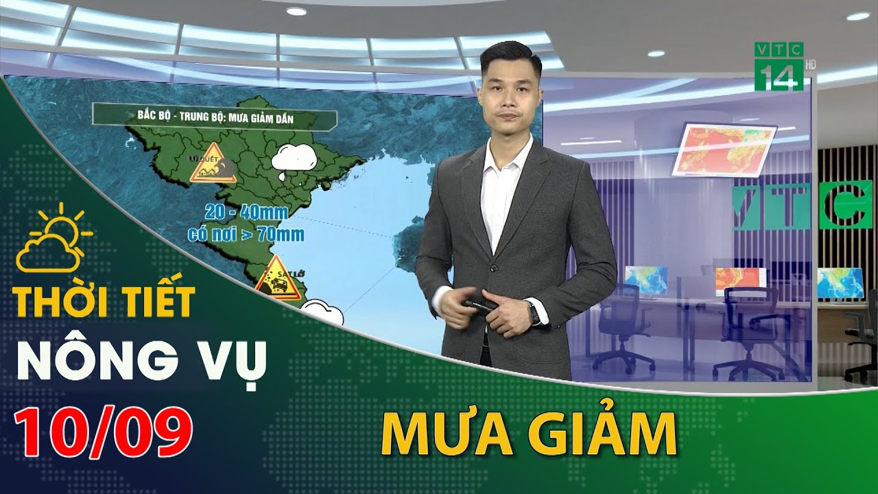 Thời tiết nông vụ 09/09/2022:Bắc Bộ, Bắc Trung Bộ mưa... - youtube