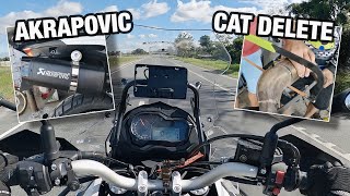 AKRAPOVIC Exhaust CATALYTIC DELETE Before & After | Sound Check |TRK 502X BOSS IRONMAN