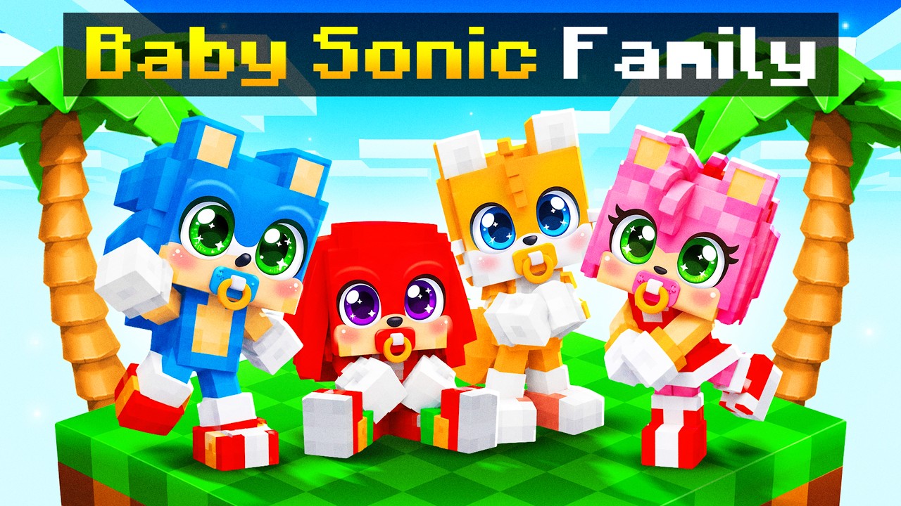 Having a BABY SONIC FAMILY in Minecraft!