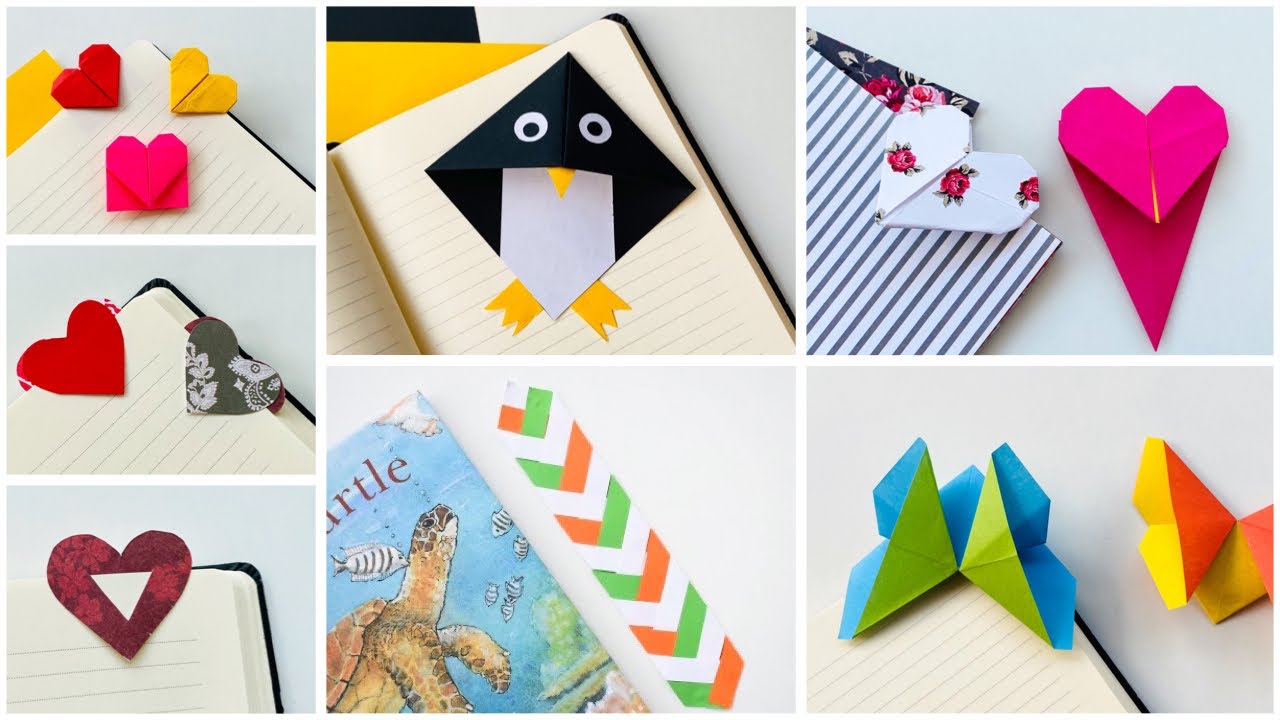 7 Cute Corner Bookmark Ideas for Teachers Day Heart Bookmark How to