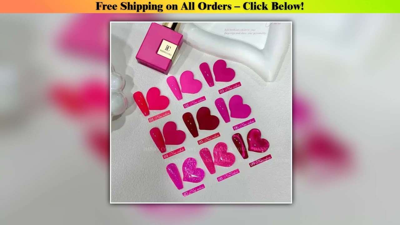 DannyColl 9 Color Floyd Rose Color Serie Gel Polish Set UV LED Varnishes Red Gel Polish Pink