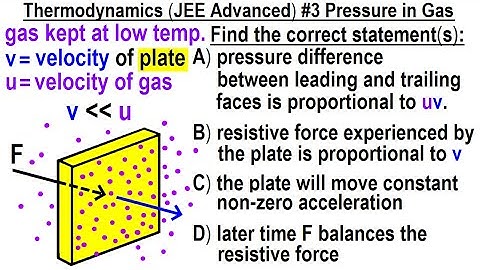 JEE Advanced Physics 2017 Paper 1  #4  (#3) Pressure in Gas