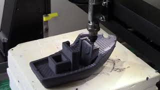 Printing the 3Dbenchy with potters clay