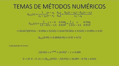 Metodos Numericos Analisis de Errores